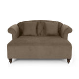 Freas Contemporary Tufted Double Chaise Lounge with Accent Pillows by Christopher Knight Home - 63.00" L x 58.50" W x 34.50" H