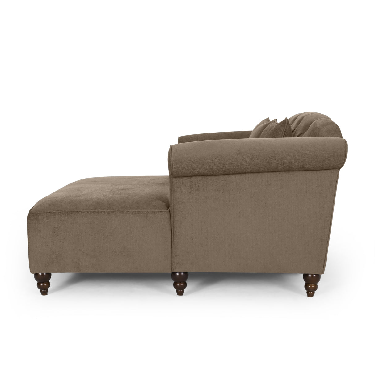 Freas Contemporary Tufted Double Chaise Lounge with Accent Pillows by Christopher Knight Home - 63.00" L x 58.50" W x 34.50" H