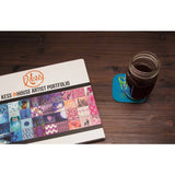 Kess InHouse Frederic Levy-Hadida 'Candy Cat Blue' Blue Rainbow Coasters (Set of 4)