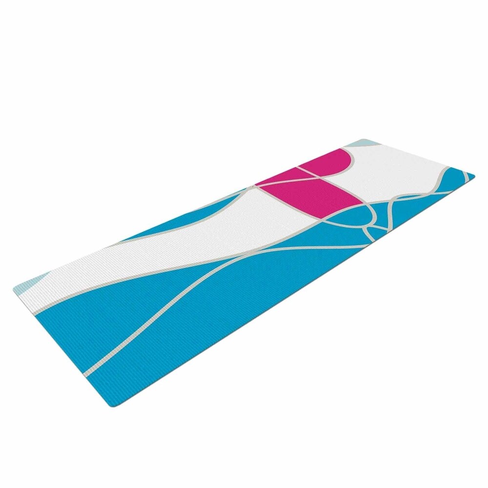 Frederic Levy-Hadida "Pop 1" Blue Pink Digital Yoga Mat - Green