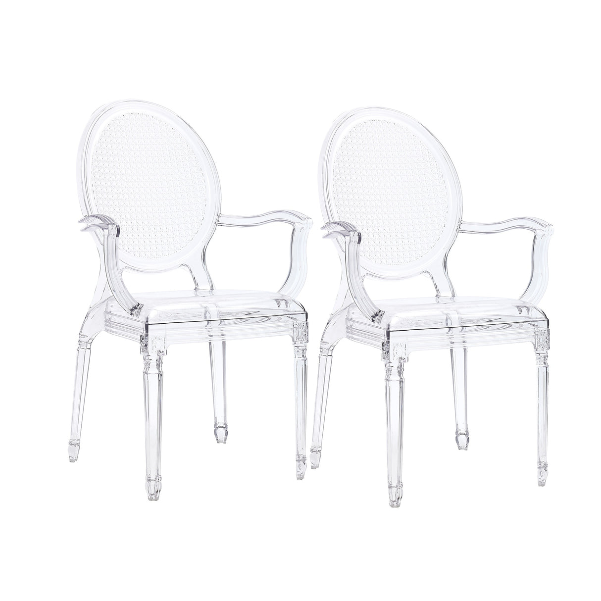 Fredrick Clear Acrylic Armchair Dining Chair (Set of 2)