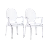 Fredrick Clear Acrylic Armchair Dining Chair (Set of 2)