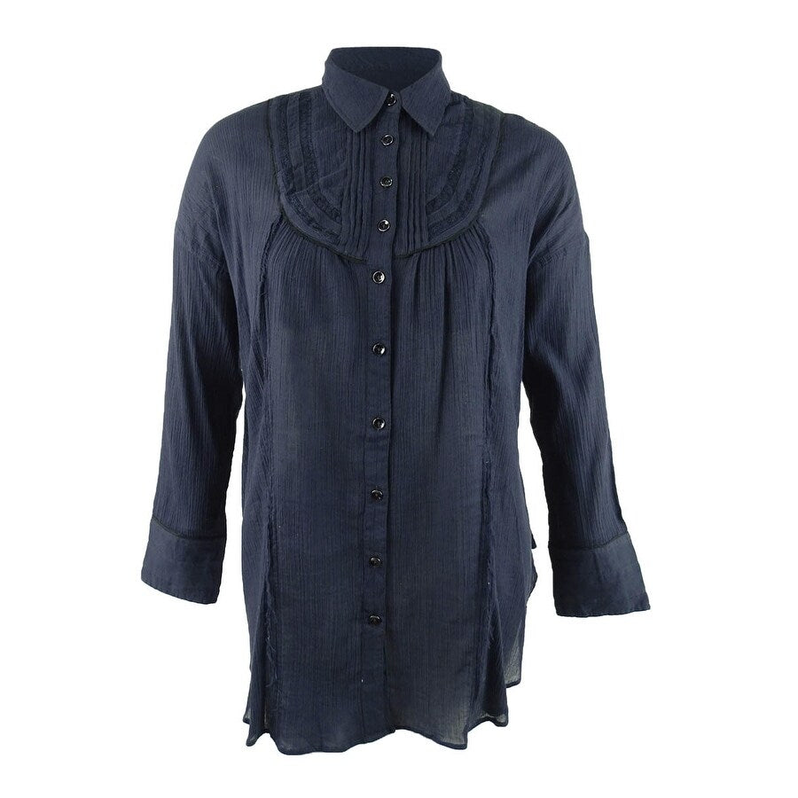 Free People Women's Amore Amore Top (L, Midnight)