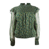 Free People Women's Smocked Animal Print Top