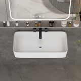 Free Standing Single Bathroom Vanity with Top Lacquer Black/Gold