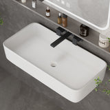 Free Standing Single Bathroom Vanity with Top Lacquer Black/Gold
