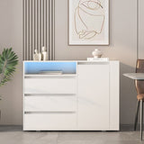Free Standing Sofa Side Storage Cabinets with LED for Dinning Room
