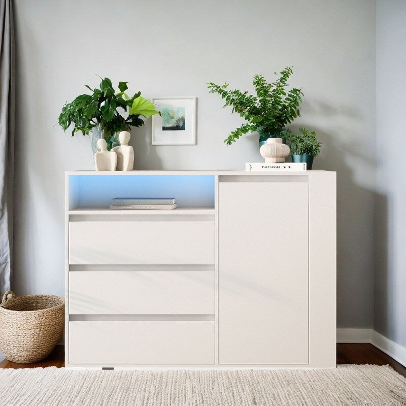 Free Standing Sofa Side Storage Cabinets with LED for Dinning Room