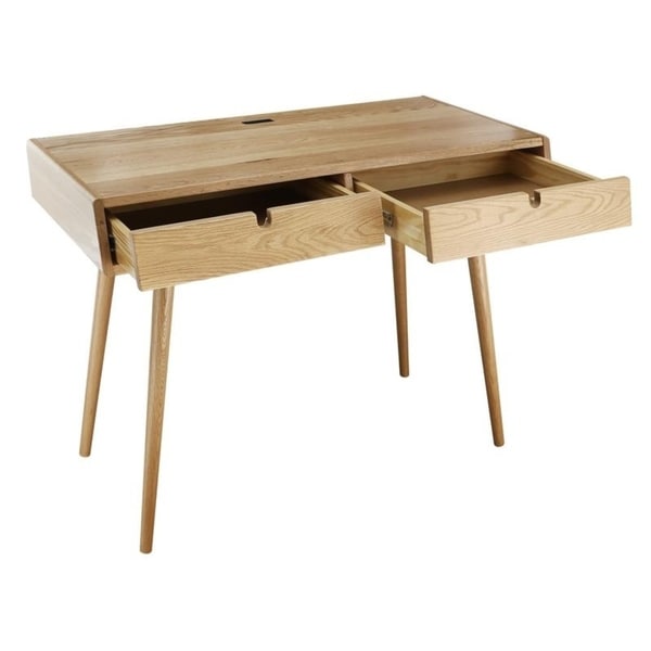 Freedom Desk with USB Ports Made of Solid American Oak