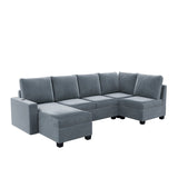 Freely Combinable L-Shape Sectional Sofa Couch with Chaise Lounge, 3 Colors