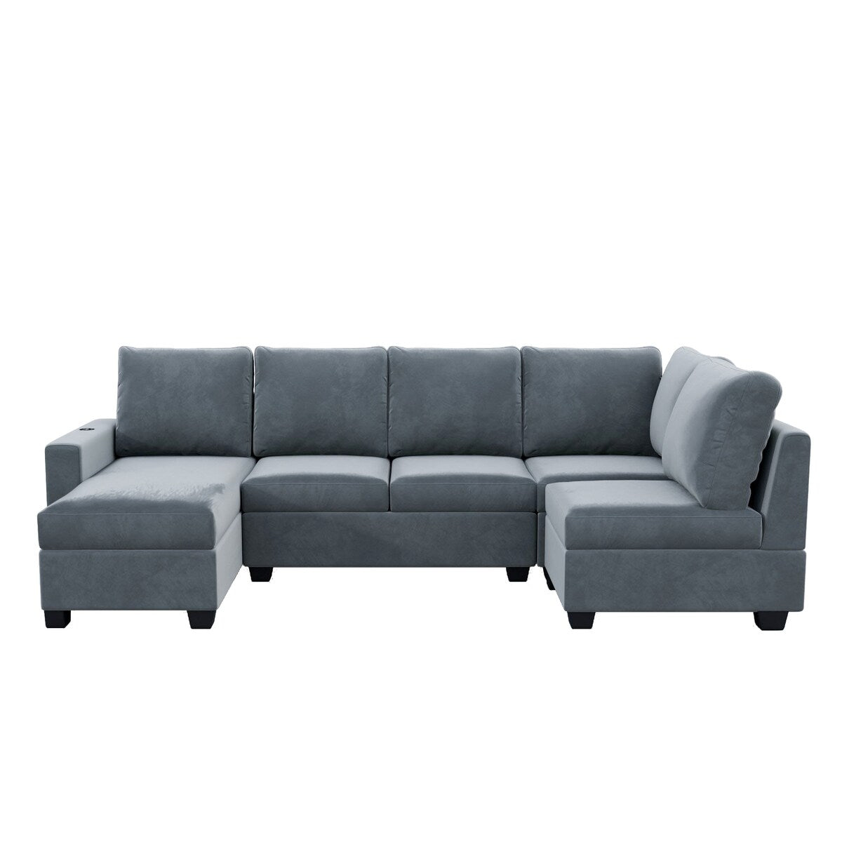 Freely Combinable L-Shape Sectional Sofa Couch with Chaise Lounge, 3 Colors