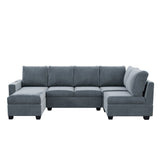 Freely Combinable L-Shape Sectional Sofa Couch with Chaise Lounge, 3 Colors