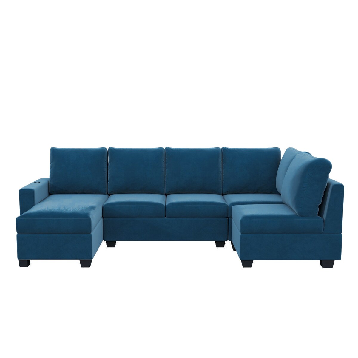 Freely Combinable L-Shape Sectional Sofa Couch with Chaise Lounge, 3 Colors