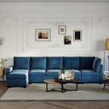 Freely Combinable L-Shape Sectional Sofa Couch with Chaise Lounge, 3 Colors