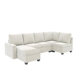 Freely Combinable L-Shape Sectional Sofa Couch with Chaise Lounge, 3 Colors