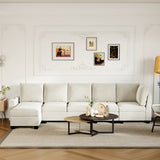 Freely Combinable L-Shape Sectional Sofa Couch with Chaise Lounge, 3 Colors