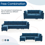 Freely Combinable L-Shape Sectional Sofa Couch with Chaise Lounge, 3 Colors