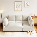 Freely Combinable L-Shape Sectional Sofa Couch with Chaise Lounge, 3 Colors