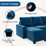 Freely Combinable L-Shape Sectional Sofa Couch with Chaise Lounge, 3 Colors