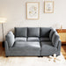 Freely Combinable L-Shape Sectional Sofa Couch with Chaise Lounge, 3 Colors