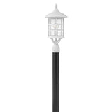 Freeport 1-Light Large Pier Mount Textured White Outdoor Lantern