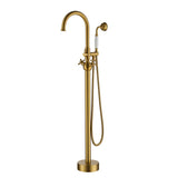 Freestanding 2-Handles Bathtub Faucet with Hand Shower