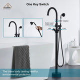 Freestanding 2-Handles Bathtub Faucet with Hand Shower