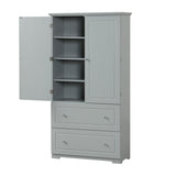Freestanding Bathroom Storage Cabinet with Adjustable Shelf, Doors and Drawers