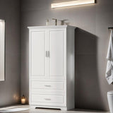 Freestanding Bathroom Storage Cabinet with Adjustable Shelf, Doors and Drawers