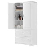 Freestanding Bathroom Storage Cabinet with Adjustable Shelf, Doors and Drawers