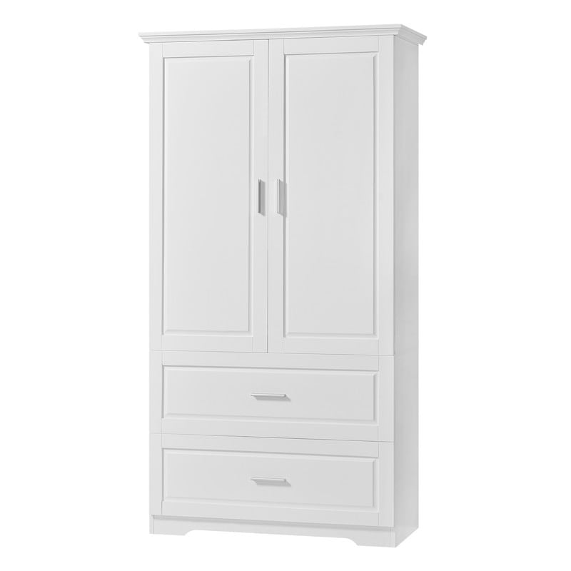 Freestanding Bathroom Storage Cabinet with Adjustable Shelf, Doors and Drawers