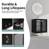 Freestanding Bathroom Vanity Plywood w/ Ceramic Sink,Soft Closing Door