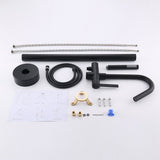 Freestanding Bathtub Floor Mount Faucet Single Handle with Hand Shower