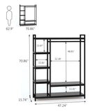 Freestanding Closet Organizer with Shelves