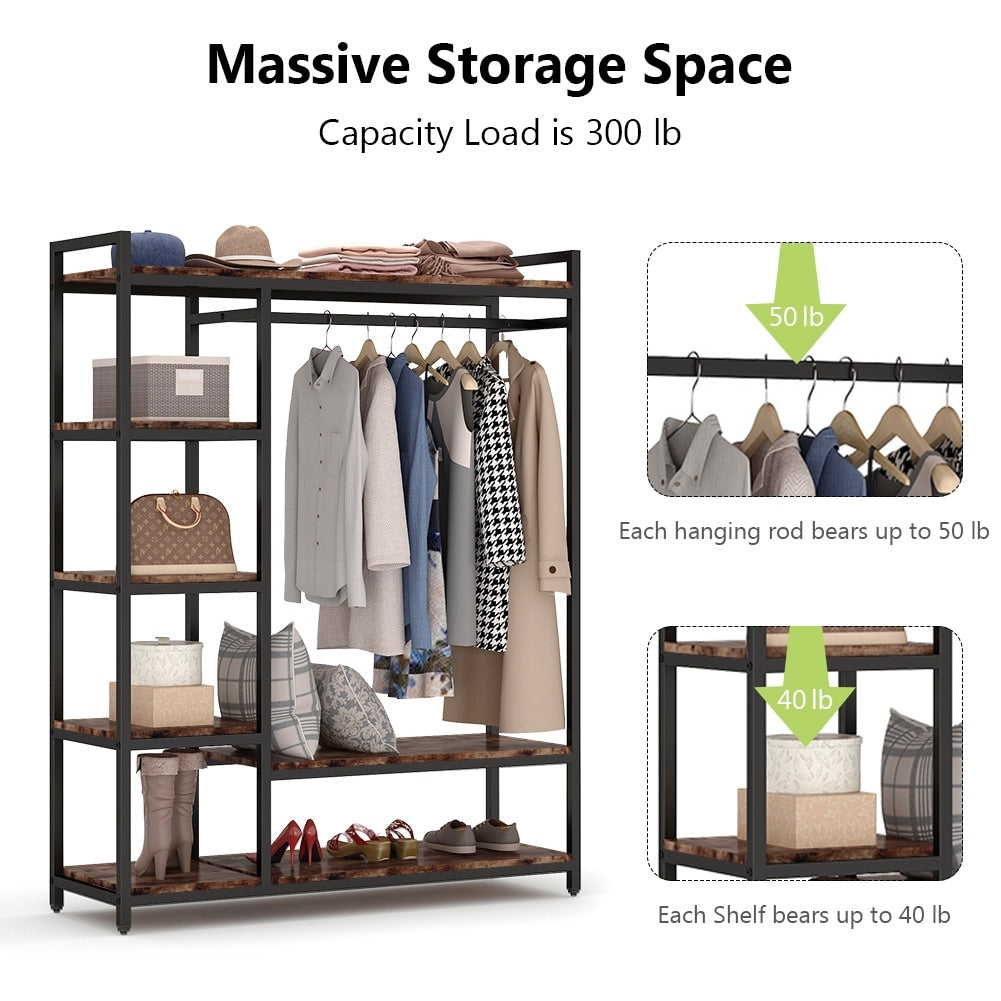 Freestanding Closet Organizer with Shelves