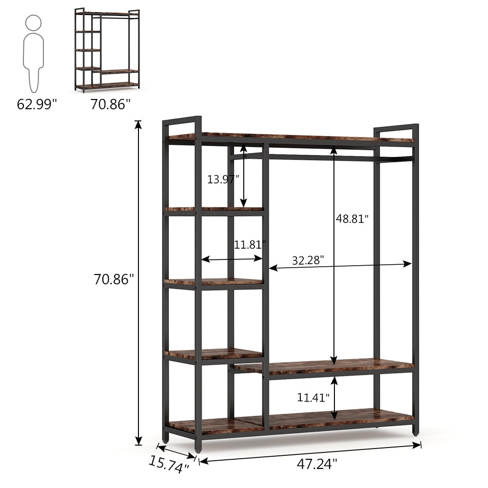 Freestanding Closet Organizer with Shelves