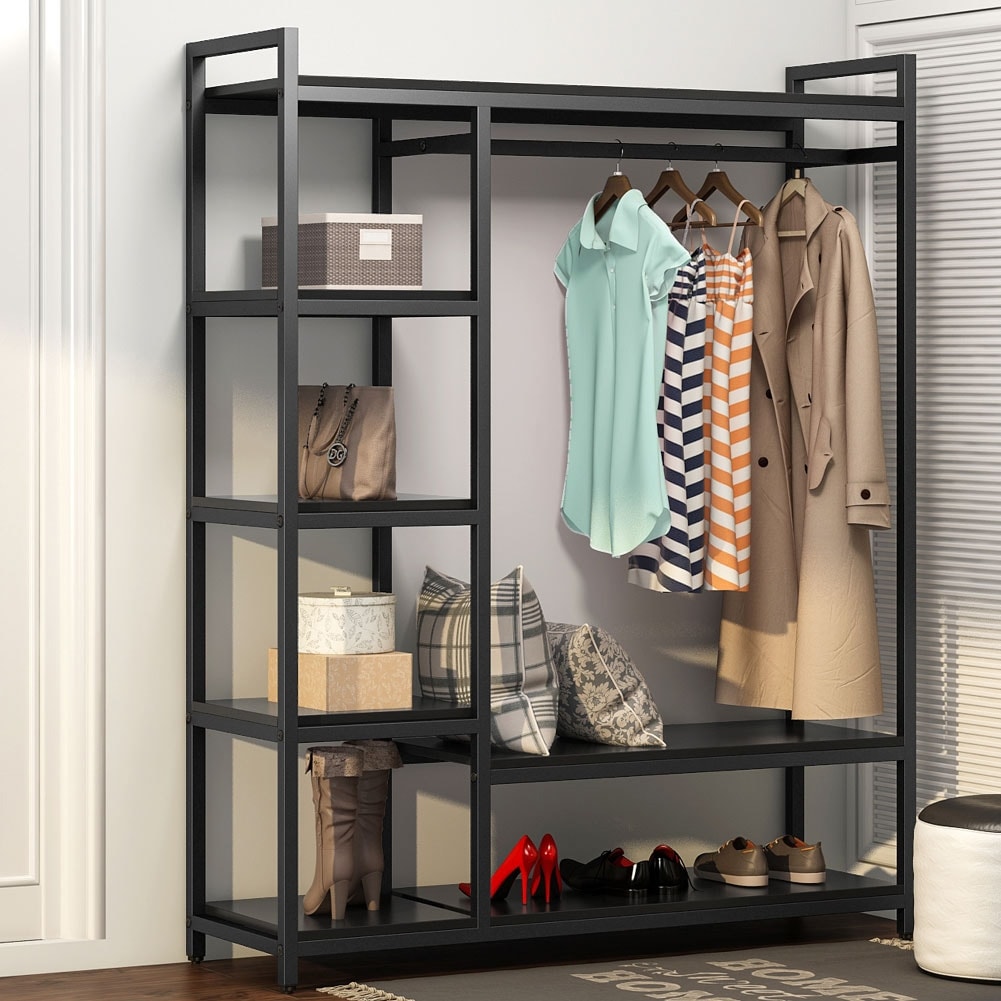 Freestanding Closet Organizer with Shelves