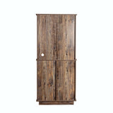 Freestanding Kitchen Pantry Storage Cabinet with Sliding Barn Door