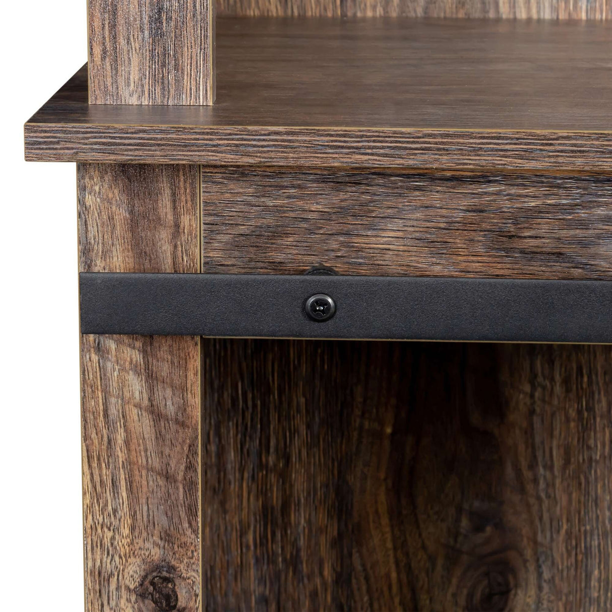 Freestanding Kitchen Pantry Storage Cabinet with Sliding Barn Door