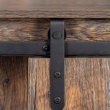 Freestanding Kitchen Pantry Storage Cabinet with Sliding Barn Door