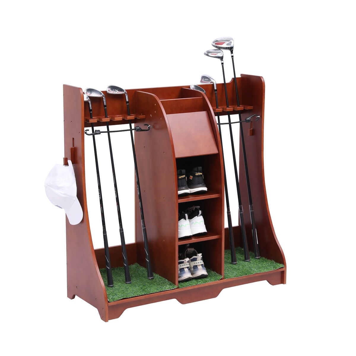 Freestanding Sports Rack Equipment Garage Organizer Golf Sport Storage - N/A