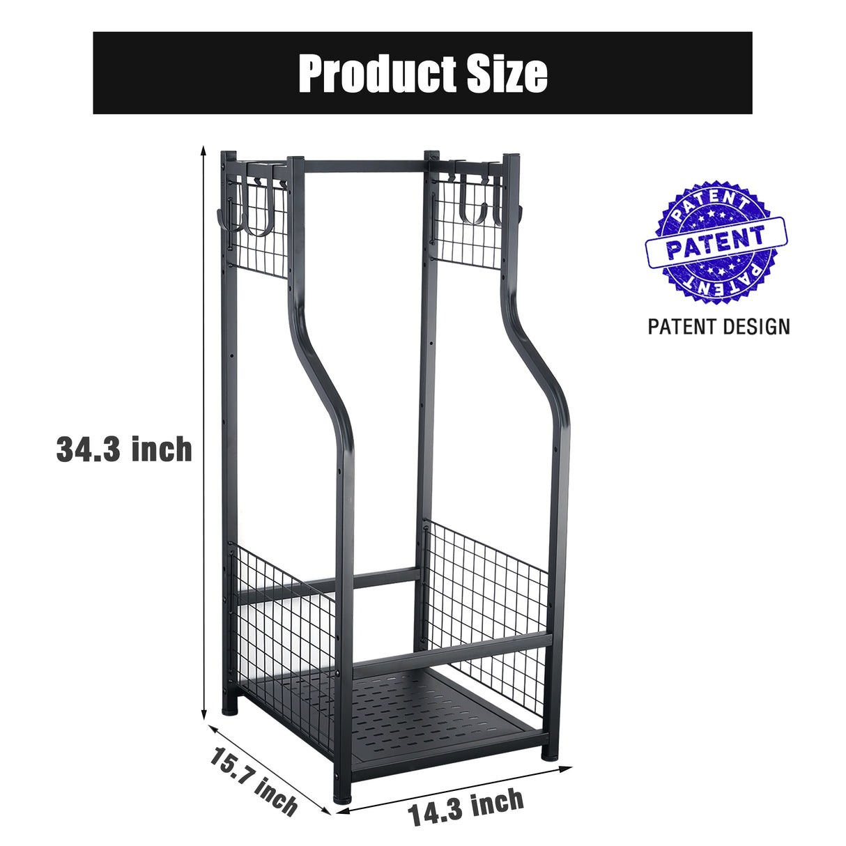 Freestanding Sports Rack Equipment Garage Organizer Golf Sport Storage