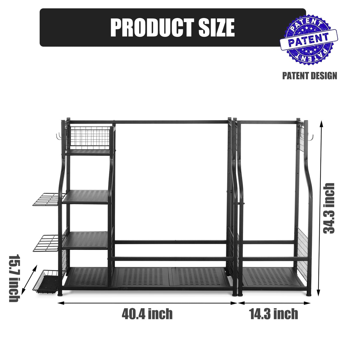 Freestanding Sports Rack Equipment Garage Organizer Golf Sport Storage