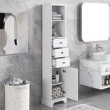 Freestanding Storage Cabinet with 3 Drawers and Adjustable Shelf - 10" x 15"x 68.3"