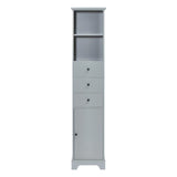Freestanding Storage Cabinet with 3 Drawers and Adjustable Shelf - 10" x 15"x 68.3"