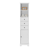 Freestanding Storage Cabinet with 3 Drawers and Adjustable Shelf - 10" x 15"x 68.3"