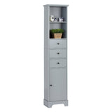 Freestanding Storage Cabinet with 3 Drawers and Adjustable Shelf - 10" x 15"x 68.3"