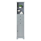 Freestanding Storage Cabinet with 3 Drawers and Adjustable Shelf - 10" x 15"x 68.3"