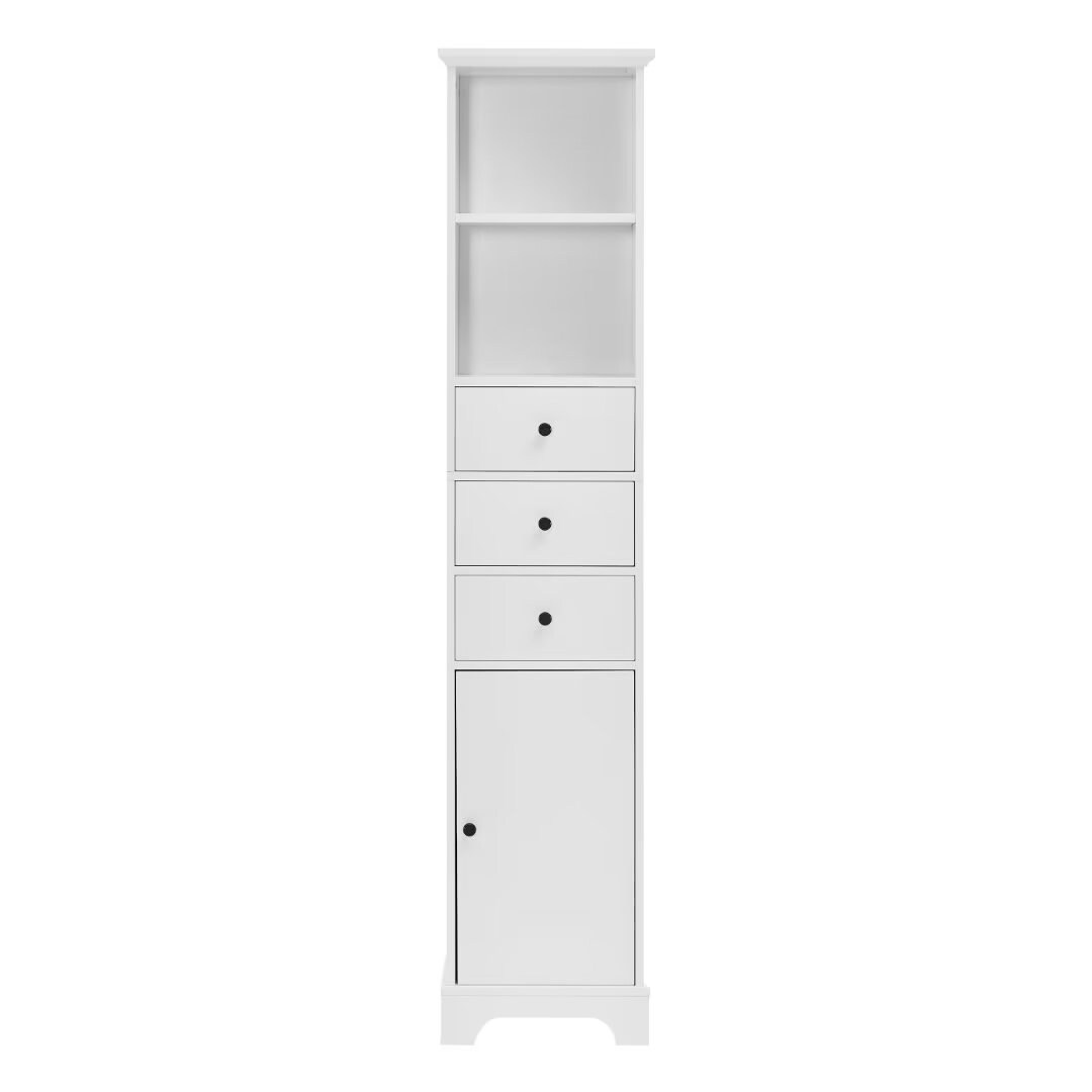 Freestanding Storage Cabinet with 3 Drawers and Adjustable Shelf - 10" x 15"x 68.3"