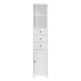 Freestanding Storage Cabinet with 3 Drawers and Adjustable Shelf - 10" x 15"x 68.3"